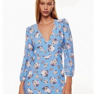 NWT Aritzia Sunday Best Grayson V-neck Floral Mini Dress-
